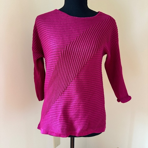 **CHICO'S* Pink Long Sleeve Sweater Size 0 (XS) - Picture 1 of 7